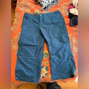 Title Nine Teal Pants with Yellow Button Detail